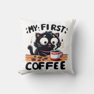First Black Coffee Adventure Cushion