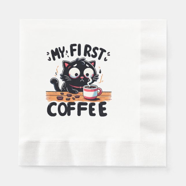 First Black Coffee Adventure Napkin (Front)
