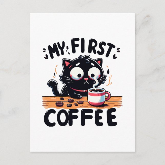 First Black Coffee Adventure Postcard (Front)