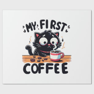 First Black Coffee Adventure Wrapping Paper