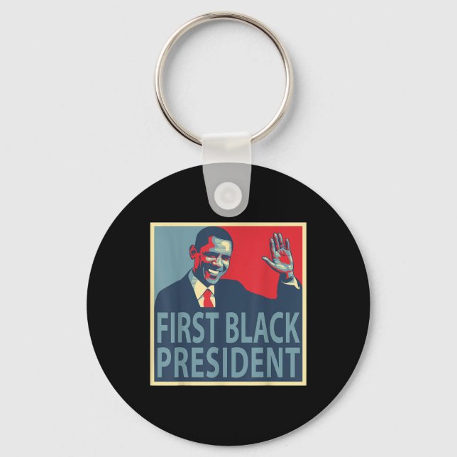 First Black President Obama 44  Key Ring (Front)