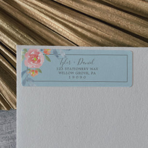 First Bloom Floral Return Address Label