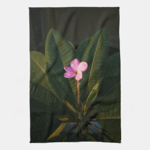 First Bloom, Plumeria Tea Towel