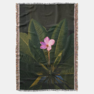 First Bloom, Plumeria Throw Blanket