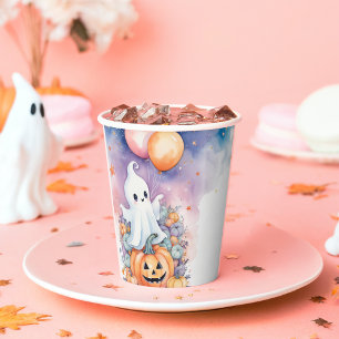 First Boo-Day Celebration - Ghost & Pumpkin Paper Cups