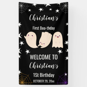 First Boo-thday Halloween Ghost 1St Birthday Banner