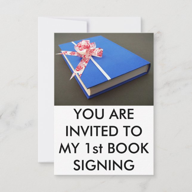 First book signing invitation (Front)