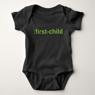 First-Born Child with a CSS Selector Baby Bodysuit
