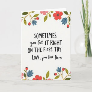 First Born Floral Love Card