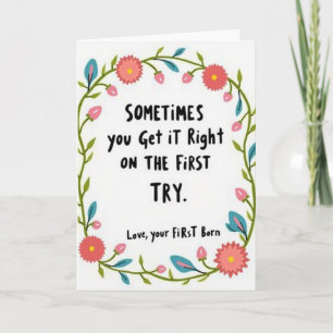 First Born Floral Mothers Day Card