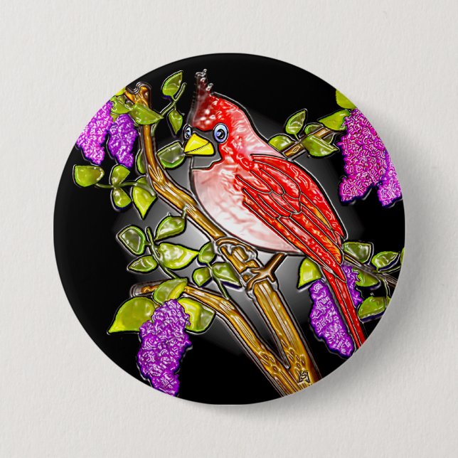 First Cardinal (3” lapel pin) 7.5 Cm Round Badge (Front)