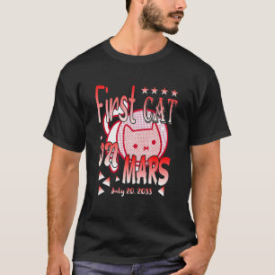 First Cat On Mars   Astronaut Cat 2 T-Shirt