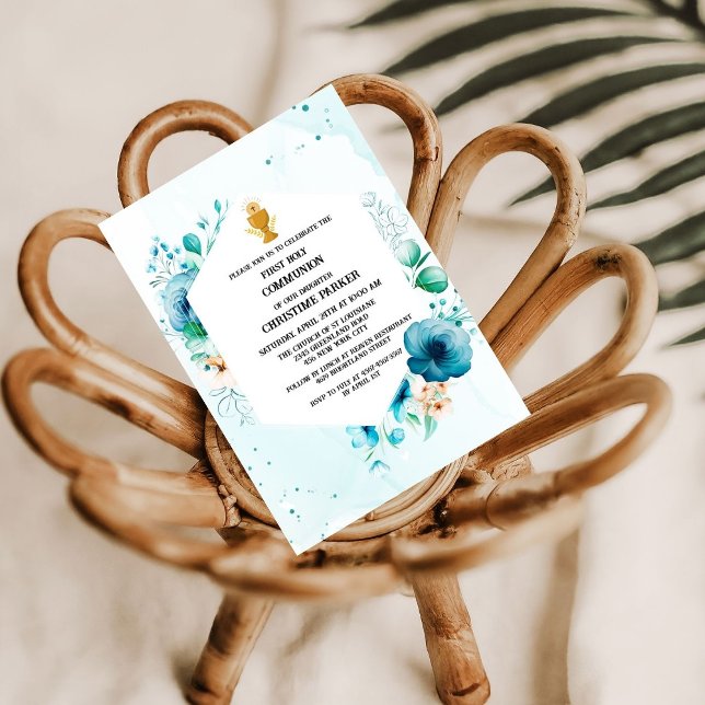 First catholic holy communion invitation card  (Creator Uploaded)