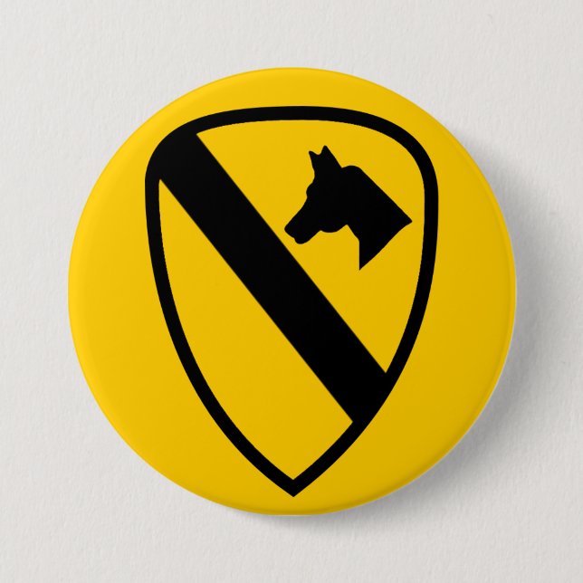 First Cavalry 7.5 Cm Round Badge (Front)