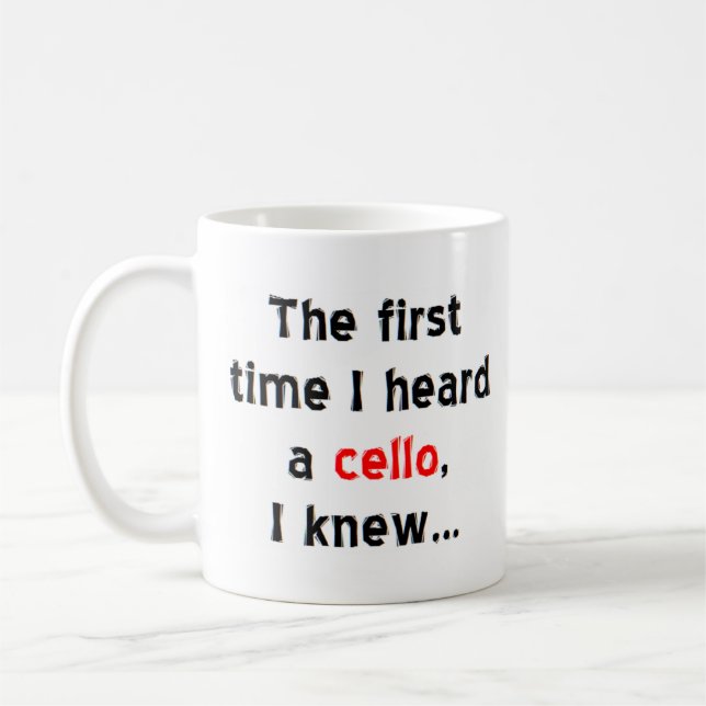 first cello coffee mug (Left)