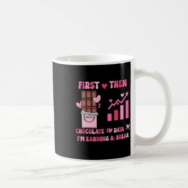 First Chocolate Then Data I'm Earning A Break Vale Coffee Mug (Right)
