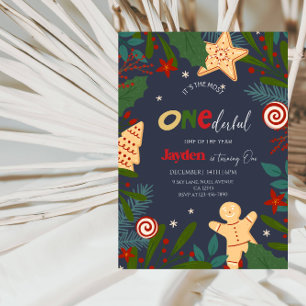 First Christmas 1st Birthday Boy-Holiday Celebrate Invitation