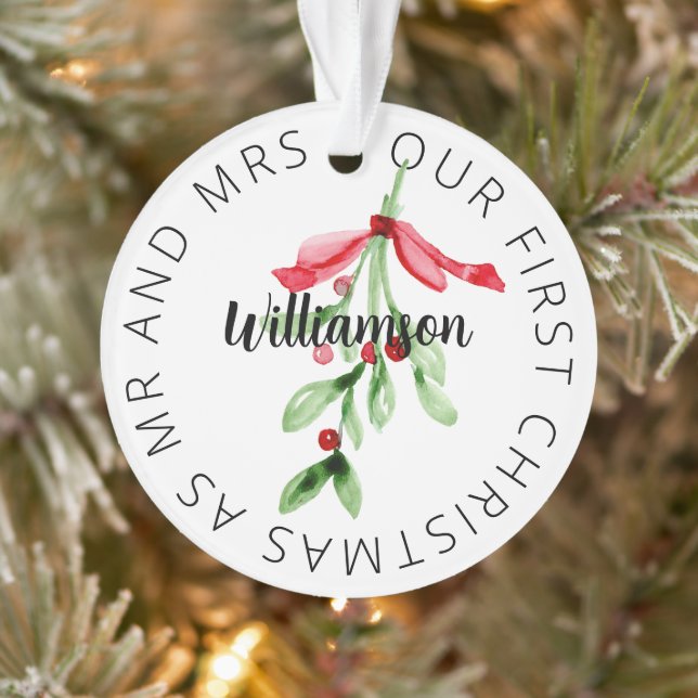 First Christmas and Mr. and Mrs. Custom Ornament (Tree)