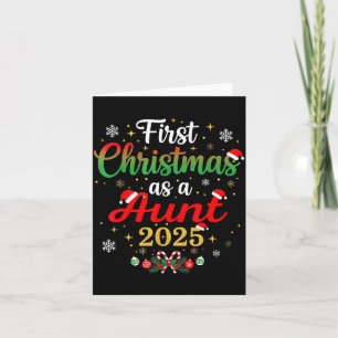 First Christmas As A Aunt 2025 New Mommy Xmas  Card
