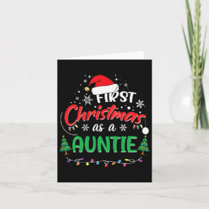 First Christmas As A Auntie 1st Christmas Matching Card