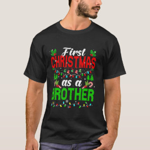 First Christmas As A Brother Family Xmas Lights Pa T-Shirt