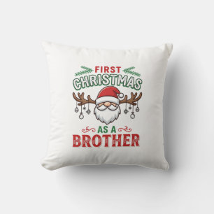 First Christmas As a Brother Santa Gnome Cushion