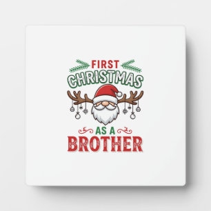 First Christmas As a Brother Santa Gnome Plaque