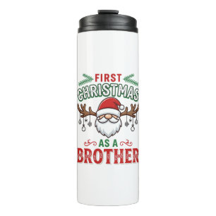 First Christmas As a Brother Santa Gnome Thermal Tumbler