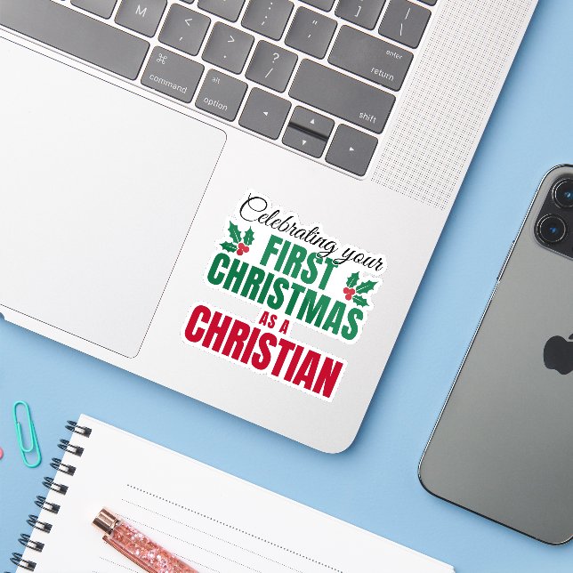FIRST CHRISTMAS AS A CHRISTIAN for New Believer (Laptop w/ iPhone)