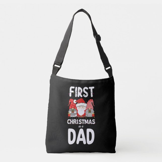 First Christmas As A Dad Family Holiday Kids Crossbody Bag (Front)