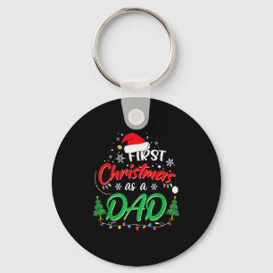 First Christmas As A Dad New Daddy 1st Christmas  Key Ring