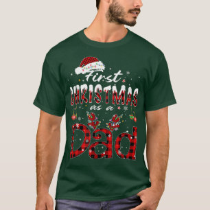 First Christmas As A Dad New Daddy 1st Christmas L T-Shirt