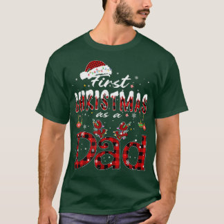 First Christmas As A Dad New Daddy 1st Christmas L T-Shirt