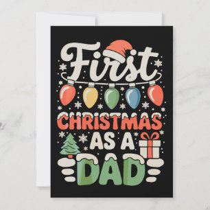 First Christmas As A Dad New Daddy Xmas Lights Invitation