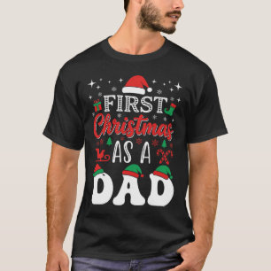 First Christmas as a Dad Santa Hat T-Shirt