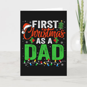 First Christmas As A Dad Xmas Lights New Dad Chris Card
