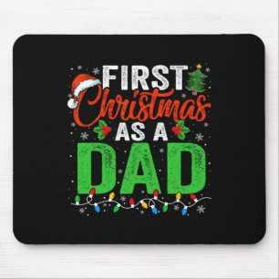 First Christmas As A Dad Xmas Lights New Dad Chris Mouse Pad