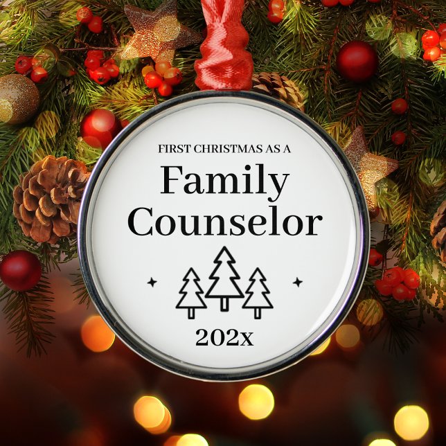 First Christmas As A Family Counsellor Metal Ornament (First Christmas As A Family Counselor Metal Ornament
)