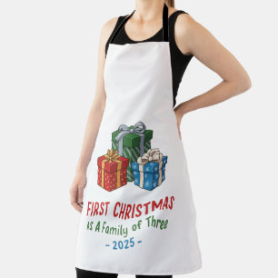 First Christmas as a Family of Three 2025 New Apron