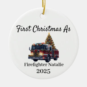 First Christmas as a Firefighter, Firefighter Ceramic Ornament