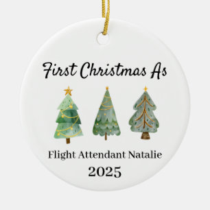 First Christmas as a Flight Attendant Ornament