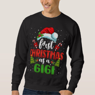 First Christmas As A Gigi Hat Santa Gender Reveal Sweatshirt