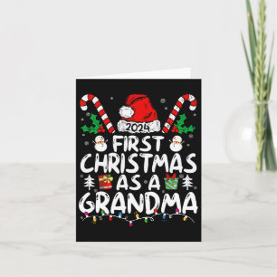First Christmas As A Grandma Family Matching New  Card