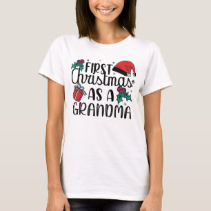 First Christmas As A Grandma Family Matching T-Shirt