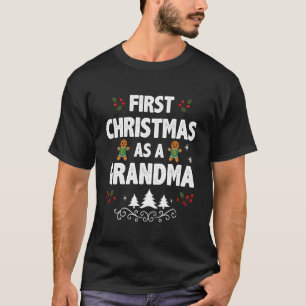 First Christmas as a Grandma Funny Holiday Matchin T-Shirt