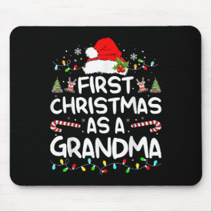 First Christmas As A Grandma Matching Christmas Ne Mouse Pad