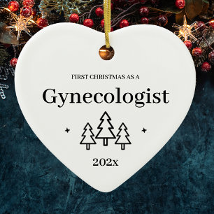 First Christmas As A Gynaecologist 2026 Ceramic Ornament