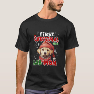 First Christmas As A Labrador Mum Santa Hat Parent T-Shirt