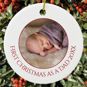 First Christmas as a Mama Baby Photo Ceramic Ornament