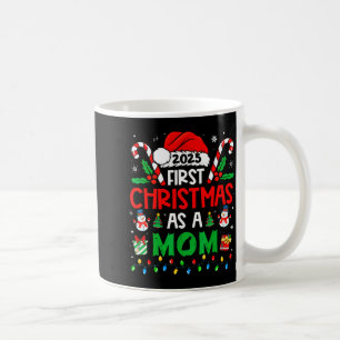 First Christmas As A Mom Family Matching New Mommy Coffee Mug